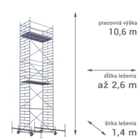 Pojazdné hliníkové lešenie 